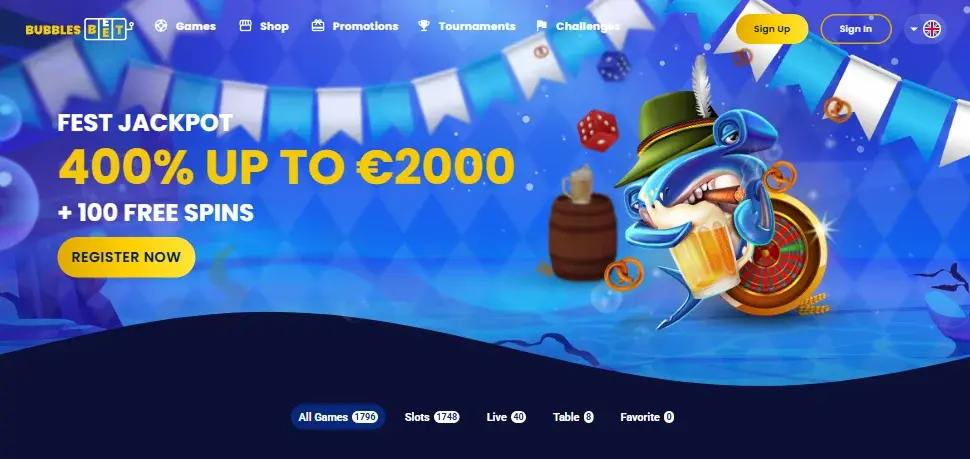 BubblesBet Casino in the UK