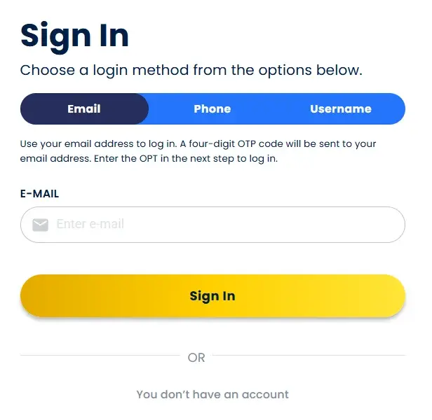 Bubbles Bet Casino Login via Email