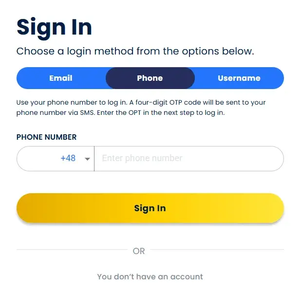 Bubbles Bet Login via Phone